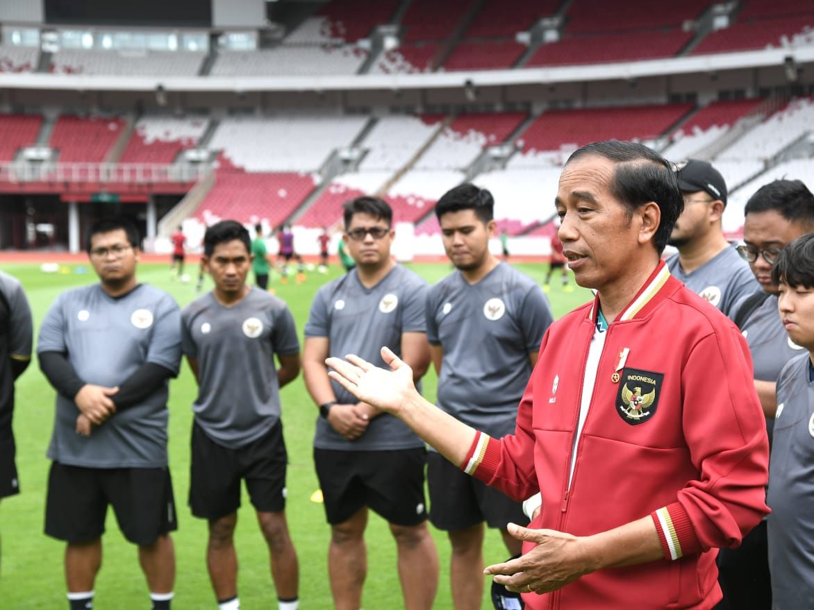podiumnews.com-Presiden Jokowi Semangati Timnas Sepak Bola U20